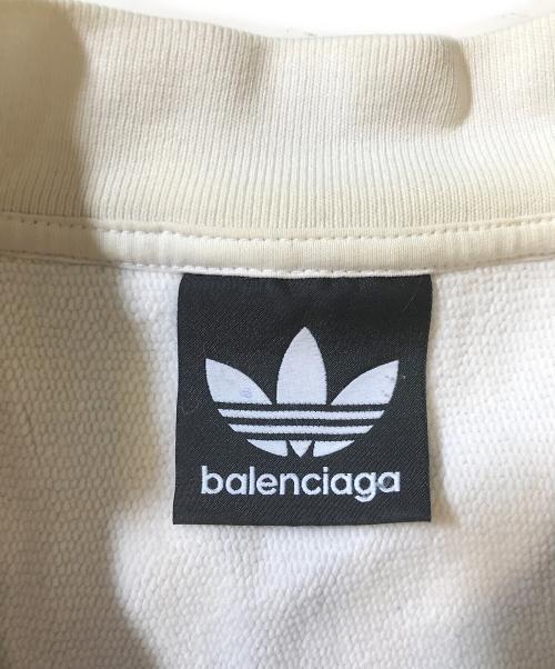 BALENCIAGA（バレンシアガ）BALENCIAGA (バレンシアガ) adidas (アディダス) ロゴ刺繍オーバーサイズスウェット ホワイト サイズ:3の古着・服飾アイテム