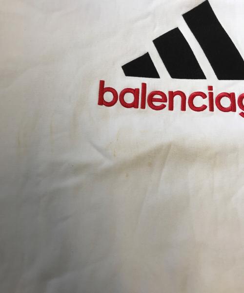 BALENCIAGA（バレンシアガ）BALENCIAGA (バレンシアガ) adidas (アディダス) ロゴ刺繍オーバーサイズスウェット ホワイト サイズ:3の古着・服飾アイテム