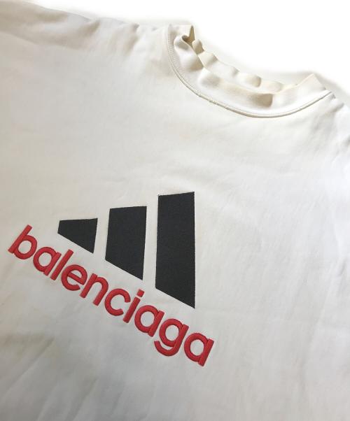 BALENCIAGA（バレンシアガ）BALENCIAGA (バレンシアガ) adidas (アディダス) ロゴ刺繍オーバーサイズスウェット ホワイト サイズ:3の古着・服飾アイテム
