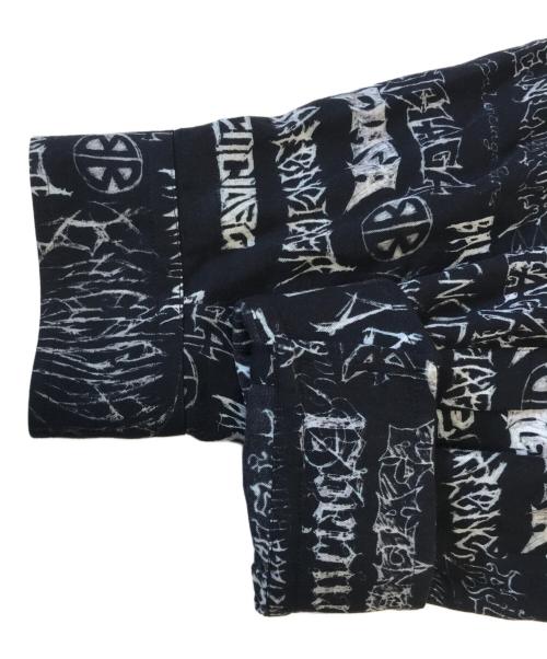 BALENCIAGA（バレンシアガ）BALENCIAGA (バレンシアガ) TPLE7 ロゴプリント長袖シャツ ブラック サイズ:40の古着・服飾アイテム