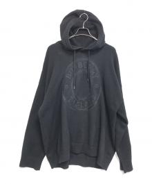 BURBERRY（バーバリー）の古着「カシミヤロゴニットパーカー」｜ブラック