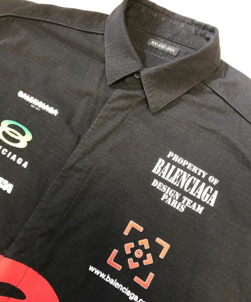 BALENCIAGA（バレンシアガ）BALENCIAGA (バレンシアガ) ゲーマーシャツ ブラック サイズ:39の古着・服飾アイテム