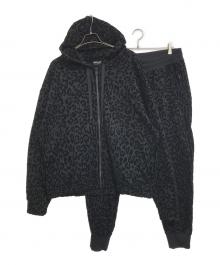 DOLCE & GABBANA（ドルチェ＆ガッバーナ）の古着「レオパード柄スウェットセットアップ」｜ブラック