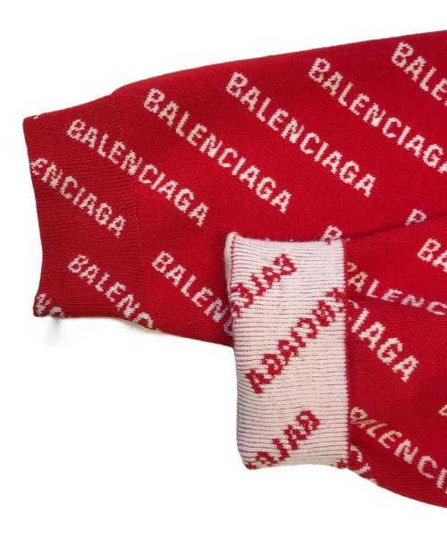 BALENCIAGA（バレンシアガ）BALENCIAGA (バレンシアガ) ロゴニット レッド サイズ:XLの古着・服飾アイテム