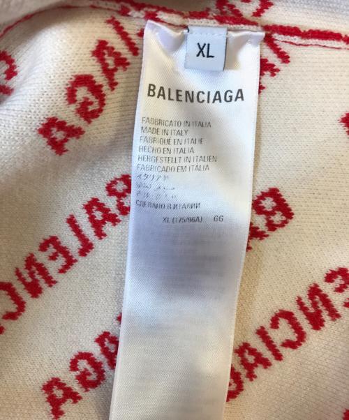 BALENCIAGA（バレンシアガ）BALENCIAGA (バレンシアガ) ロゴニット レッド サイズ:XLの古着・服飾アイテム