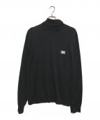DOLCE & GABBANAドルチェ＆ガッバーナ）の古着「ロゴプレートタートルネックニット」｜ブラック