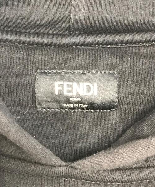 FENDI（フェンディ）FENDI (フェンディ) ロゴテープ 半袖パーカー ブラック サイズ:XXLの古着・服飾アイテム