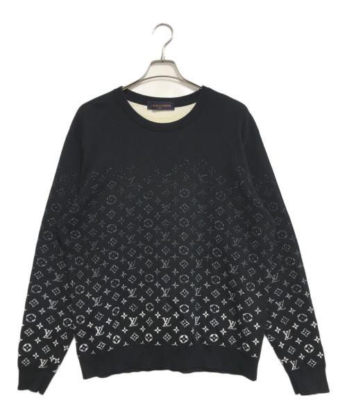 LOUIS VUITTON（ルイ ヴィトン）LOUIS VUITTON (ルイ ヴィトン) グラデーションモノグラムニット ブラック サイズ:XLの古着・服飾アイテム