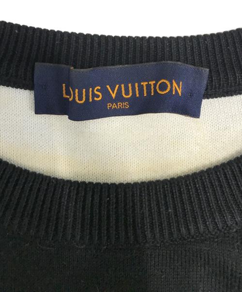 LOUIS VUITTON（ルイ ヴィトン）LOUIS VUITTON (ルイ ヴィトン) グラデーションモノグラムニット ブラック サイズ:XLの古着・服飾アイテム