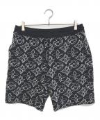 LOUIS VUITTON×NBAルイ ヴィトン×エヌビーエー）の古着「フラワーキルテッドショートパンツ」｜ブラック
