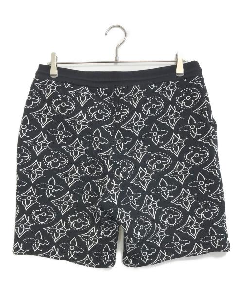 LOUIS VUITTON（ルイ ヴィトン）LOUIS VUITTON (ルイ ヴィトン) NBA (エヌビーエー) フラワーキルテッドショートパンツ ブラック サイズ:XLの古着・服飾アイテム