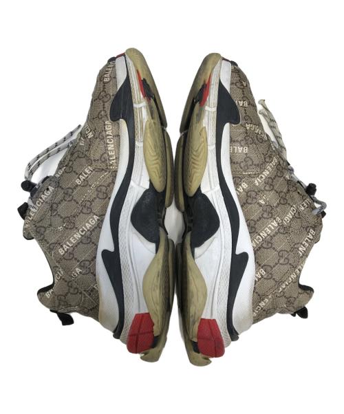 BALENCIAGA（バレンシアガ）BALENCIAGA (バレンシアガ) GUCCI (グッチ) The Hacker Project Triple S Trainer ベージュ サイズ:27.5cmの古着・服飾アイテム