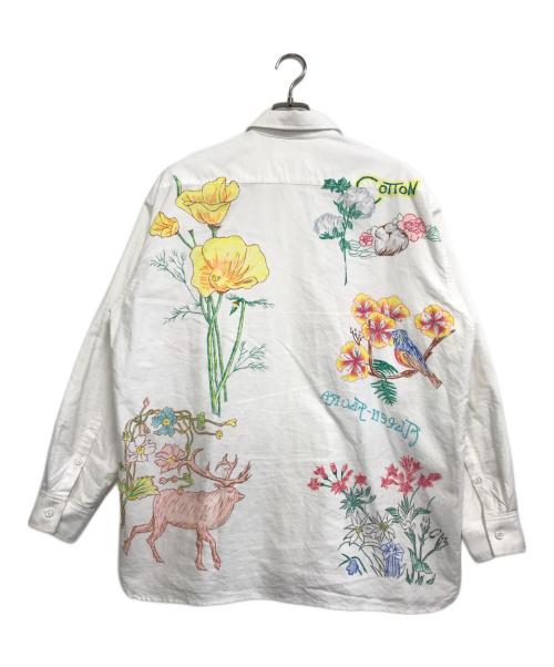 amok（アモク）amok (アモク) HAND-PAINT SHIRT ホワイト サイズ:Mの古着・服飾アイテム