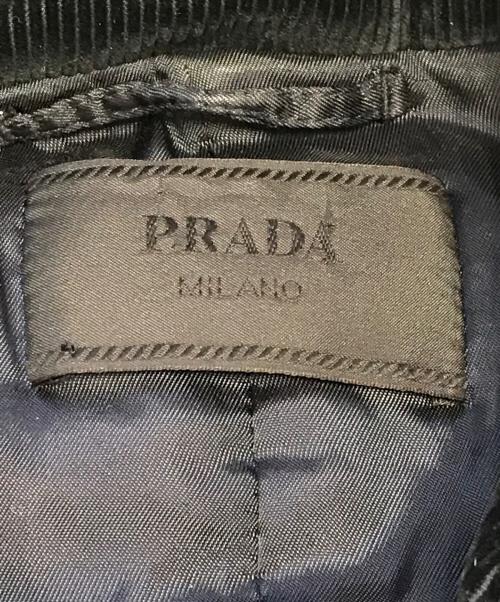 PRADA（プラダ）PRADA (プラダ) コーデュロイジャケット ブラック サイズ:52の古着・服飾アイテム