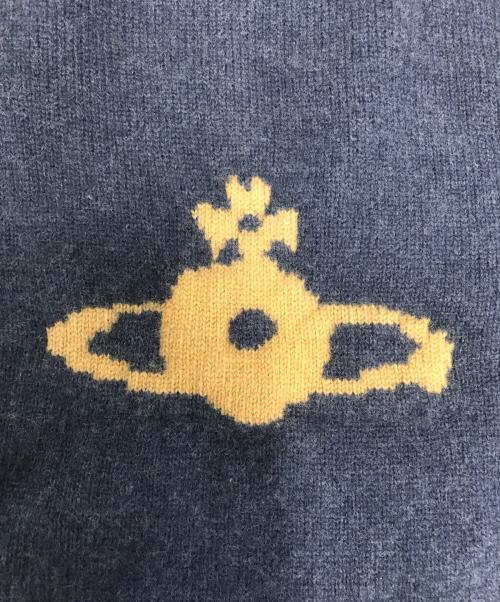 Vivienne Westwood（ヴィヴィアンウエストウッド）Vivienne Westwood (ヴィヴィアンウエストウッド) オーブプリントS/Sニット ブルー サイズ:Mの古着・服飾アイテム