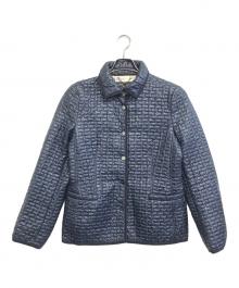 Salvatore Ferragamo（サルヴァトーレ フェラガモ）の古着「中綿シルクジャケット」｜ネイビー