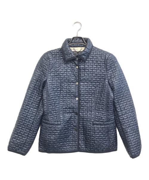 Salvatore Ferragamo（サルヴァトーレ フェラガモ）Salvatore Ferragamo (サルヴァトーレ フェラガモ) 中綿シルクジャケット ネイビー サイズ:SIZE 44の古着・服飾アイテム