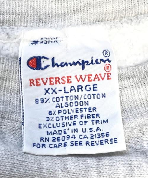 Champion（チャンピオン）Champion (チャンピオン) リバースウィーブスウェット グレー サイズ:XX-LARGEの古着・服飾アイテム