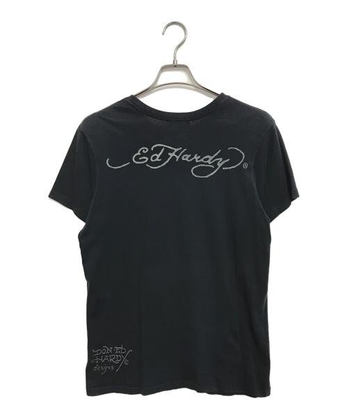 Ed Hardy（エド ハーディー）Ed Hardy (エド ハーディー) プリントTシャツ ブラック サイズ:Ｓの古着・服飾アイテム
