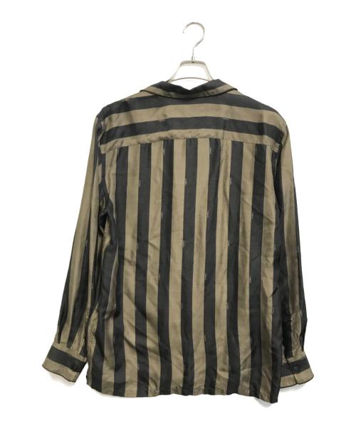 FENDI（フェンディ）FENDI (フェンディ) striped woven shirt ブラウン×ブラック サイズ:SIZE 40の古着・服飾アイテム