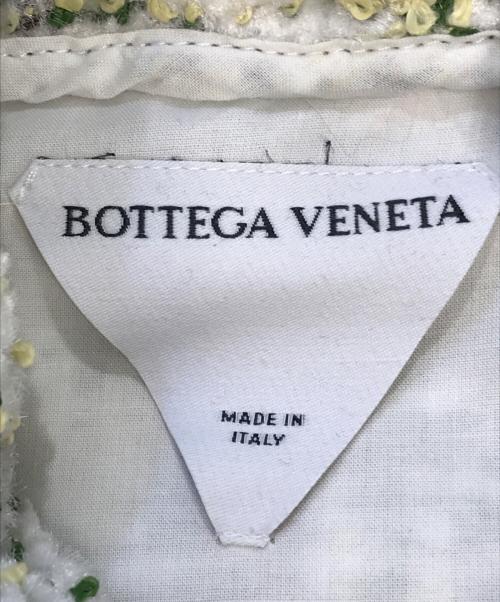 BOTTEGA VENETA（ボッテガベネタ）BOTTEGA VENETA (ボッテガベネタ) Multicolor Boucle Jacket ホワイト×黄緑 サイズ:SIZE 46の古着・服飾アイテム