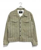 FENDIフェンディ）の古着「FFロゴモノグラムジャケット」｜イエロー×ブラック