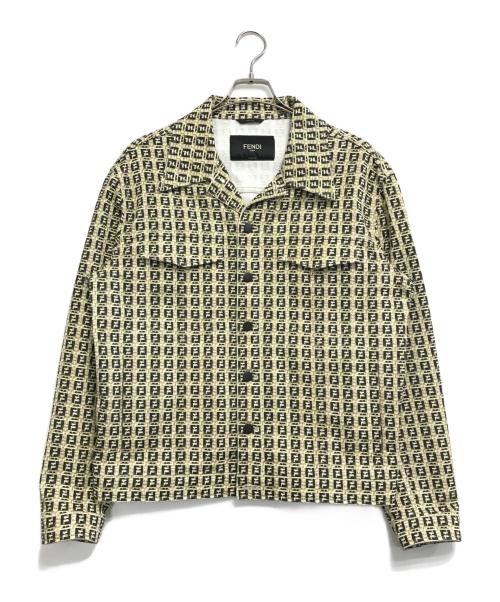 FENDI（フェンディ）FENDI (フェンディ) FFロゴモノグラムジャケット イエロー×ブラック サイズ:IT48/CN175/92A/KR95の古着・服飾アイテム