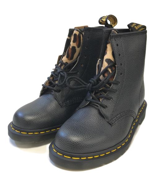Dr.Martens（ドクターマーチン）Dr.Martens (ドクターマーチン) stussy (ステューシー) ハラコレザー8ホールブーツ ブラック サイズ:US8/UK7/EU41の古着・服飾アイテム