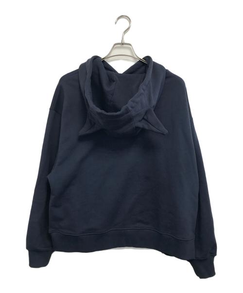 CHARLES JEFFREY LOVERBOY（チャールズ ジェフリー ラバーボーイ）CHARLES JEFFREY LOVERBOY (チャールズ ジェフリー ラバーボーイ) PATCH EARS HOODY ネイビー サイズ:Mの古着・服飾アイテム
