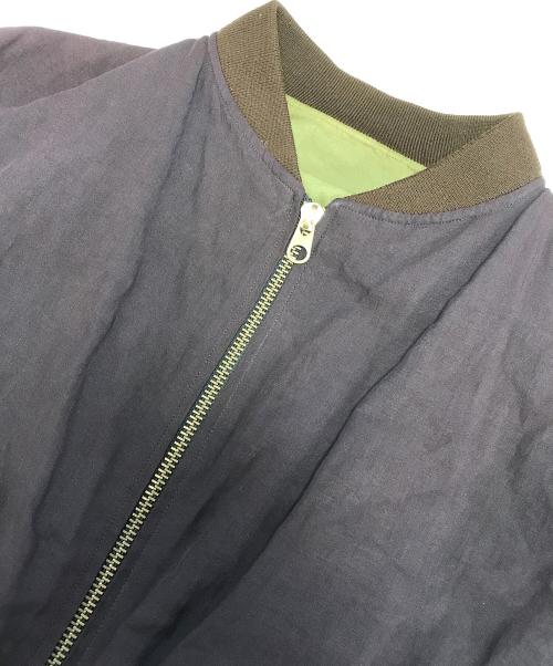 Yohji Yamamoto pour homme（ヨウジヤマモト プールオム）Yohji Yamamoto pour homme (ヨウジヤマモト プールオム) リバーシブルリネンボンバージャケット ボルドー×オリーブ サイズ:Mの古着・服飾アイテム