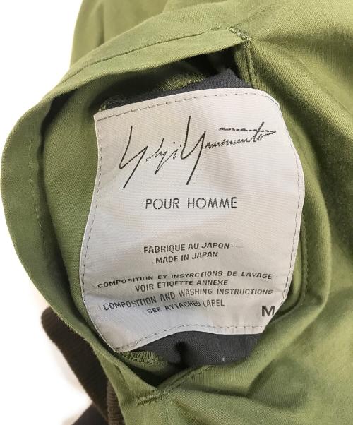 Yohji Yamamoto pour homme（ヨウジヤマモト プールオム）Yohji Yamamoto pour homme (ヨウジヤマモト プールオム) リバーシブルリネンボンバージャケット ボルドー×オリーブ サイズ:Mの古着・服飾アイテム