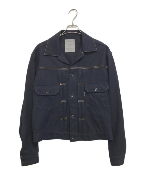 Yohji Yamamoto pour homme（ヨウジヤマモト プールオム）Yohji Yamamoto pour homme (ヨウジヤマモト プールオム) ウールトラッカージャケット ネイビー サイズ:3の古着・服飾アイテム