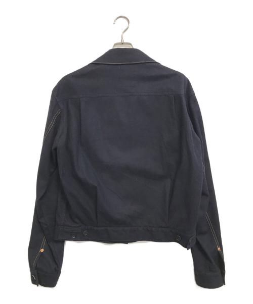 Yohji Yamamoto pour homme（ヨウジヤマモト プールオム）Yohji Yamamoto pour homme (ヨウジヤマモト プールオム) ウールトラッカージャケット ネイビー サイズ:3の古着・服飾アイテム