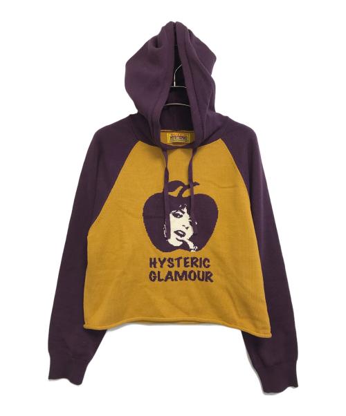 Hysteric Glamour（ヒステリックグラマー）Hysteric Glamour (ヒステリックグラマー) ニットパーカー イエロー サイズ:Freeの古着・服飾アイテム