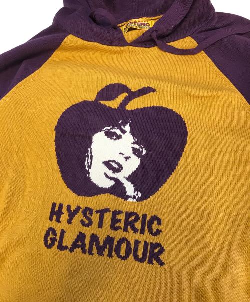Hysteric Glamour（ヒステリックグラマー）Hysteric Glamour (ヒステリックグラマー) ニットパーカー イエロー サイズ:Freeの古着・服飾アイテム
