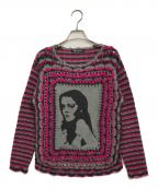 Hysteric Glamourヒステリックグラマー）の古着「編みニット」｜ピンク×グレー