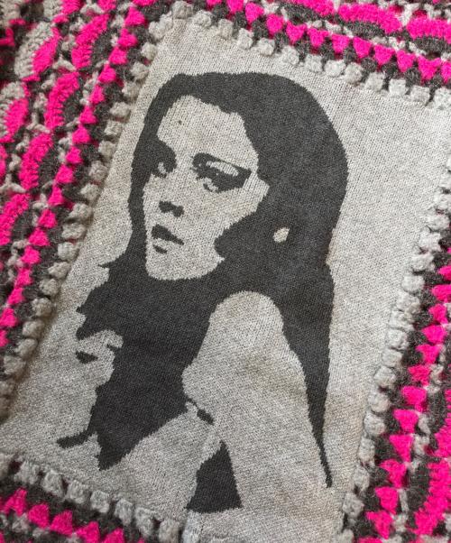 Hysteric Glamour（ヒステリックグラマー）Hysteric Glamour (ヒステリックグラマー) 編みニット ピンク×グレー サイズ:Freeの古着・服飾アイテム