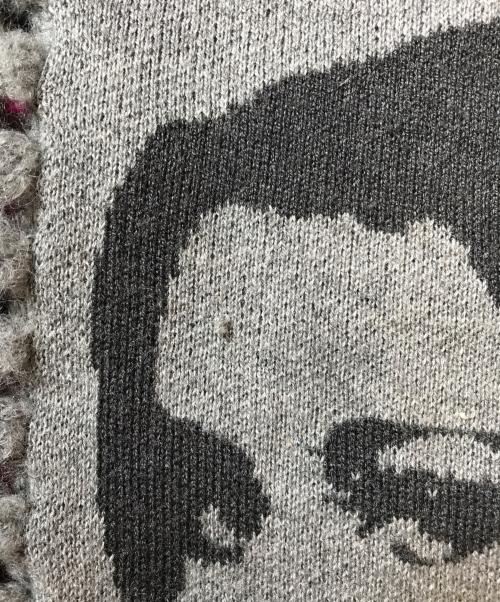 Hysteric Glamour（ヒステリックグラマー）Hysteric Glamour (ヒステリックグラマー) 編みニット ピンク×グレー サイズ:Freeの古着・服飾アイテム