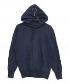 Hysteric Glamourヒステリックグラマー）の古着「リヴァースウィーブ型パーカー」｜ネイビー