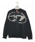 DIESEL（ディーゼル）の古着「フロッキープリントスウェット」｜ブラック