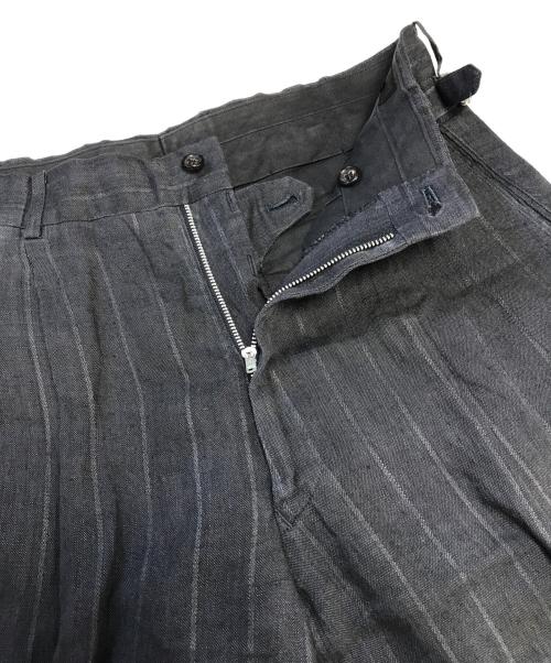 COMME des GARCONS HOMME（コムデギャルソン オム）COMME des GARCONS HOMME (コムデギャルソン オム) 2タックリネンスラックス グレー サイズ:Mの古着・服飾アイテム