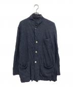 COMME des GARCONS HOMME PLUSコムデギャルソンオムプリュス）の古着「リネン混ニットジャケット」｜ブルー