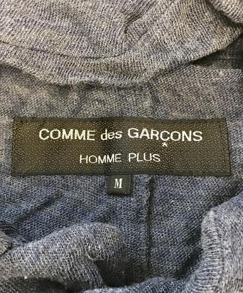 COMME des GARCONS HOMME PLUS（コムデギャルソンオムプリュス）COMME des GARCONS HOMME PLUS (コムデギャルソンオムプリュス) リネン混ニットジャケット ブルー サイズ:Mの古着・服飾アイテム