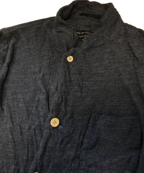 COMME des GARCONS HOMME PLUS（コムデギャルソンオムプリュス）COMME des GARCONS HOMME PLUS (コムデギャルソンオムプリュス) リネン混ニットジャケット ブルー サイズ:Mの古着・服飾アイテム
