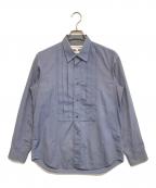 COMME des GARCONS SHIRTコムデギャルソンシャツ）の古着「フロントプリーツシャツ」｜ブルー