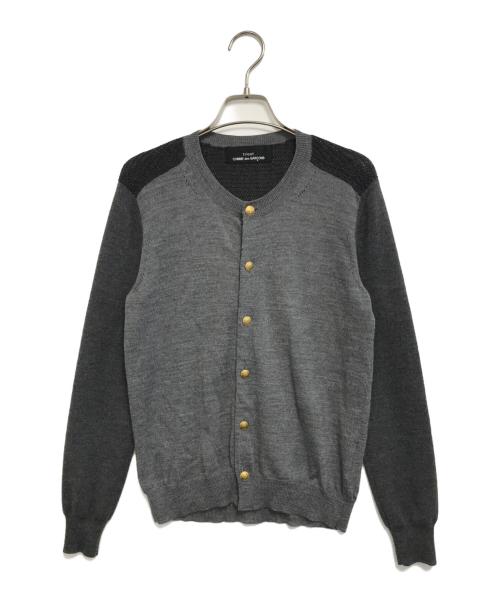 tricot COMME des GARCONS（トリココムデギャルソン）tricot COMME des GARCONS (トリココムデギャルソン) 切替ニットカーディガン グレー サイズ:表記なしの古着・服飾アイテム