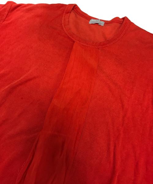 COMME des GARCONS HOMME（コムデギャルソン オム）COMME des GARCONS HOMME (コムデギャルソン オム) タックTシャツ レッド サイズ:表記なしの古着・服飾アイテム