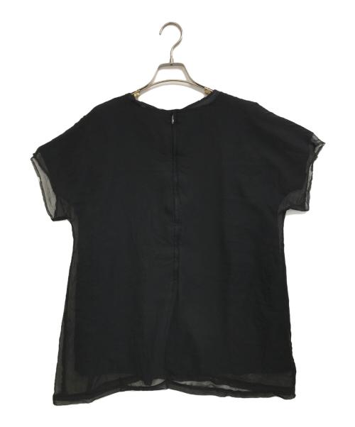 COMME des GARCONS COMME des GARCONS（コムデギャルソン コムデギャルソン）COMME des GARCONS COMME des GARCONS (コムデギャルソン コムデギャルソン) 染加工レイヤードブラウス ネイビー サイズ:Mの古着・服飾アイテム