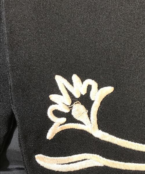 BLACK COMME des GARCONS（ブラックコムデギャルソン）BLACK COMME des GARCONS (ブラックコムデギャルソン) ポリ縮絨刺繍ジャケット ブラック サイズ:XSの古着・服飾アイテム