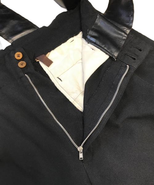 COMME des GARCONS（コムデギャルソン）COMME des GARCONS (コムデギャルソン) サスペンダー付きポリ縮絨ハーフパンツ ブラック サイズ:XSの古着・服飾アイテム
